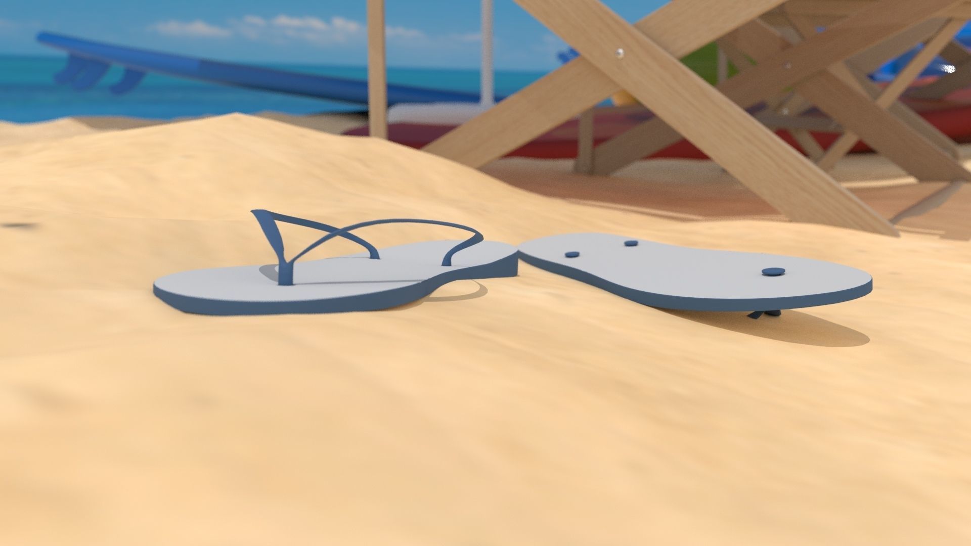 The Beach ring and ball 3D model_15