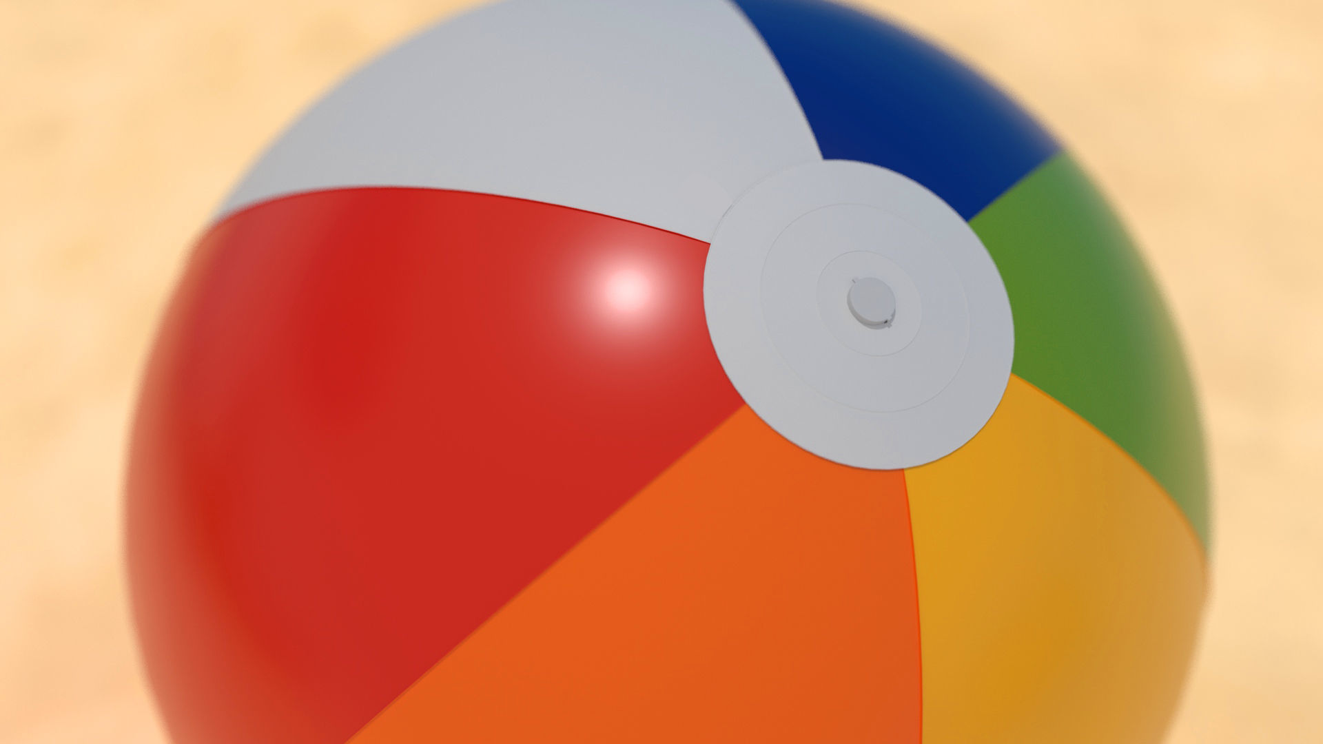 The Beach ring and ball 3D model_2