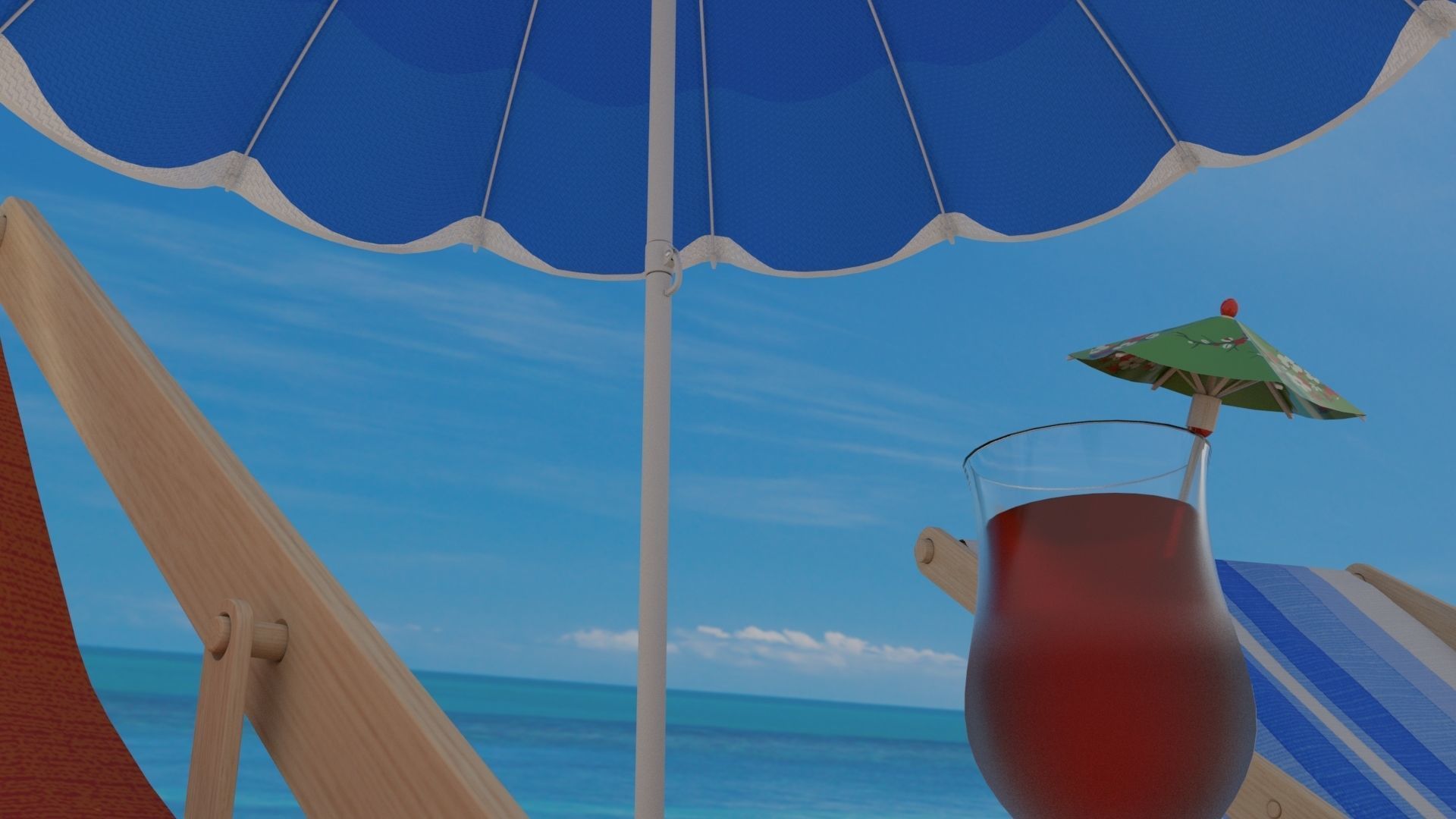 The Beach ring and ball 3D model_11