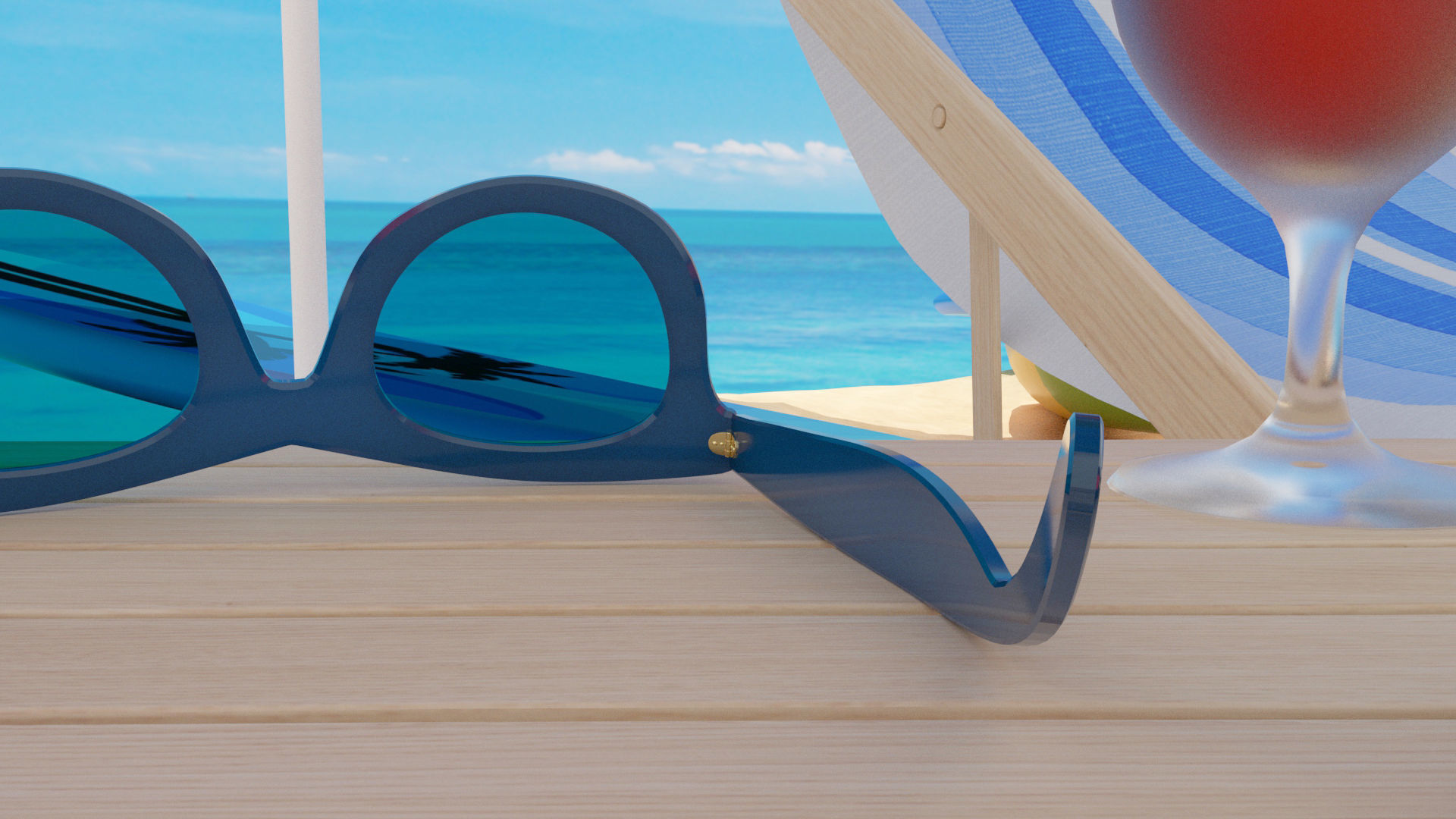 The Beach ring and ball 3D model_8