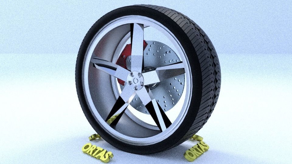 ORTAS CAR RIM 19 GAME READY RIM TIRE AND DISC 3D model_5