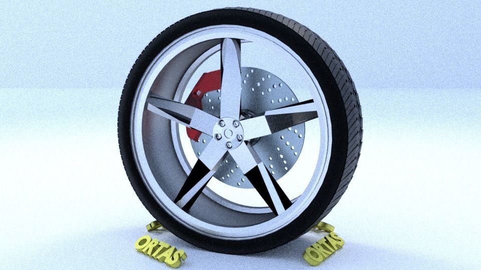 ORTAS CAR RIM 19 GAME READY RIM TIRE AND DISC 3D model_4