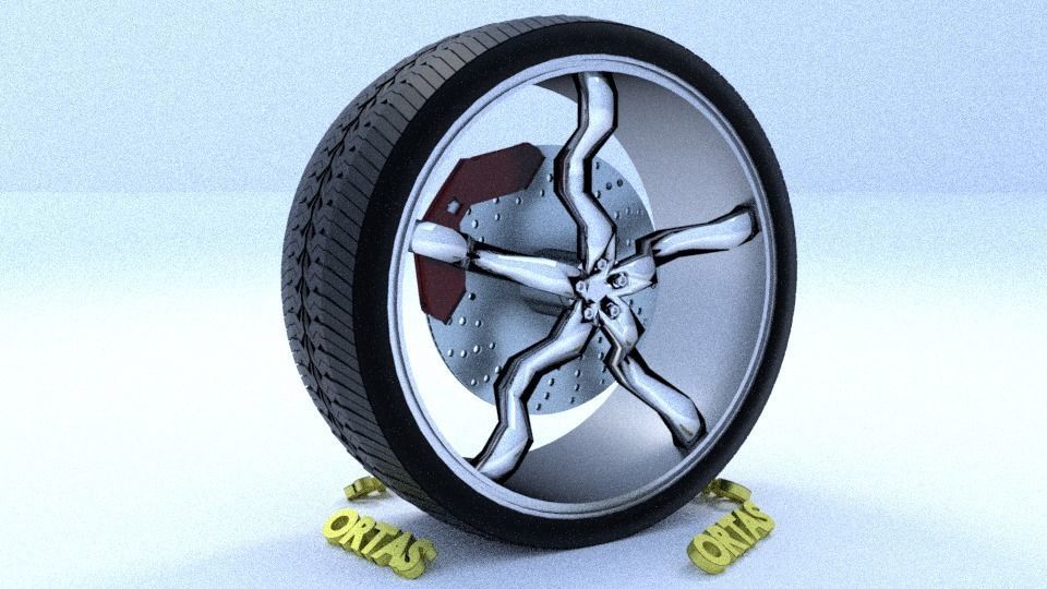 ORTAS CAR RIM 18 GAME READY RIM TIRE AND DISC 3D model_2