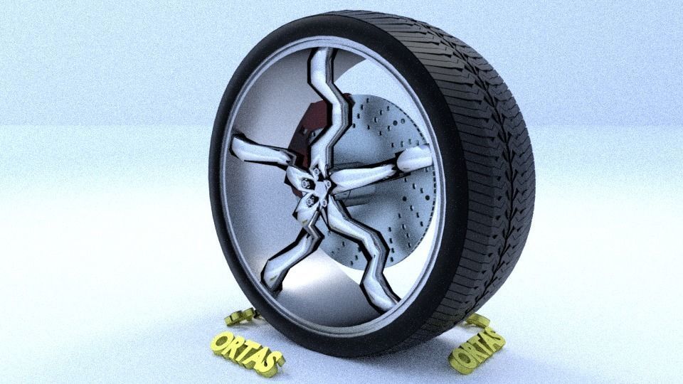 ORTAS CAR RIM 18 GAME READY RIM TIRE AND DISC 3D model_6