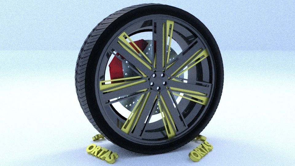 ORTAS CAR RIM 17 GAME READY RIM TIRE AND DISC 3D model_3