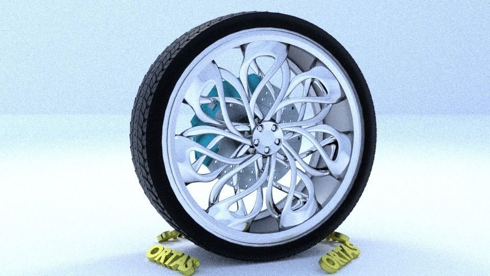ORTAS CAR RIM 16 GAME READY RIM TIRE AND DISC 3D model_4