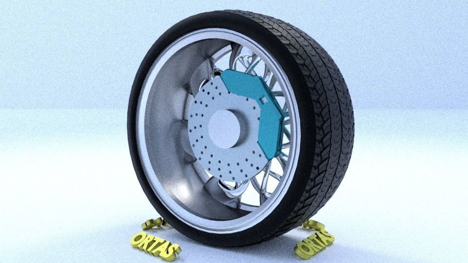 ORTAS CAR RIM 16 GAME READY RIM TIRE AND DISC 3D model_9