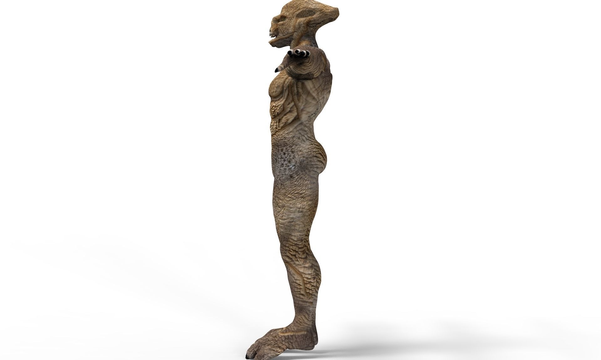 Monster 3 man Low-poly 3D model_5