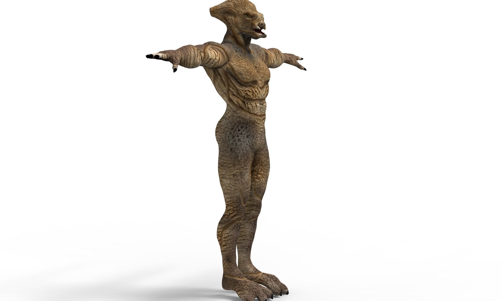 Monster 3 man Low-poly 3D model_8