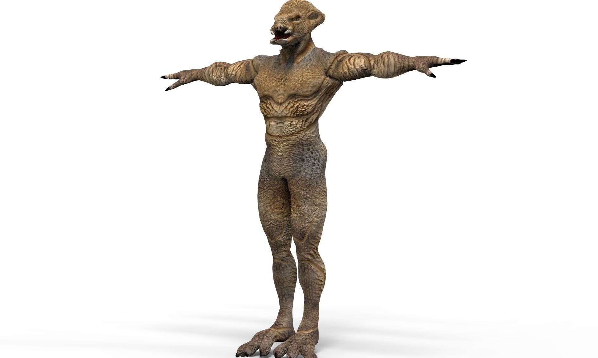 Monster 3 man Low-poly 3D model_4