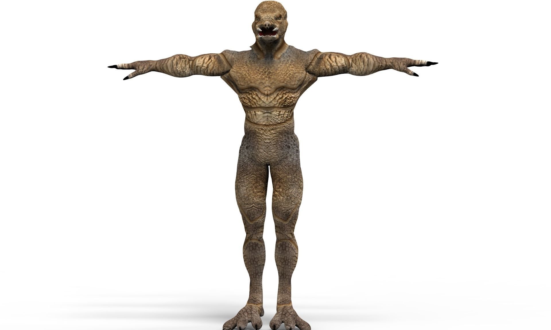 Monster 3 man Low-poly 3D model_3