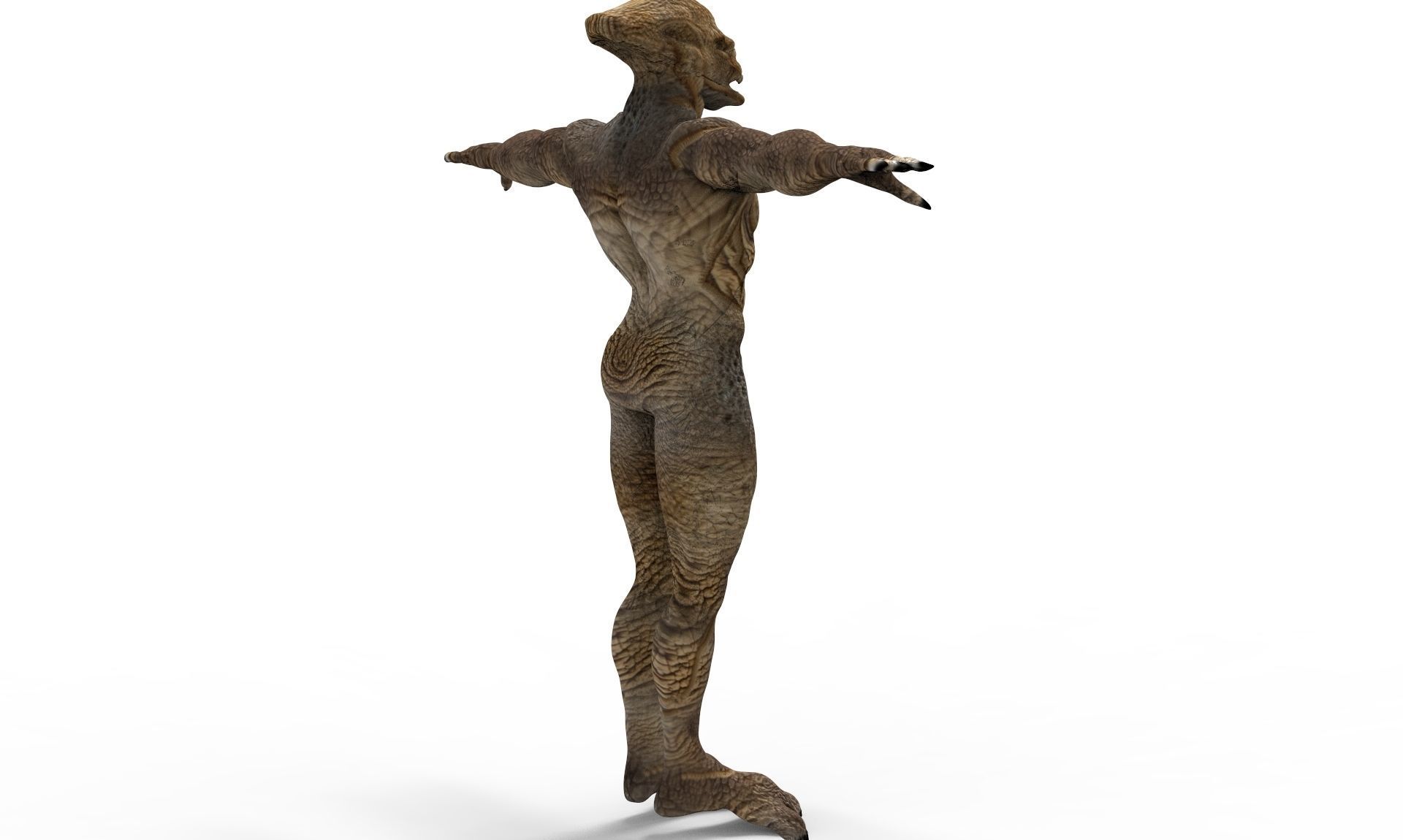 Monster 3 man Low-poly 3D model_7