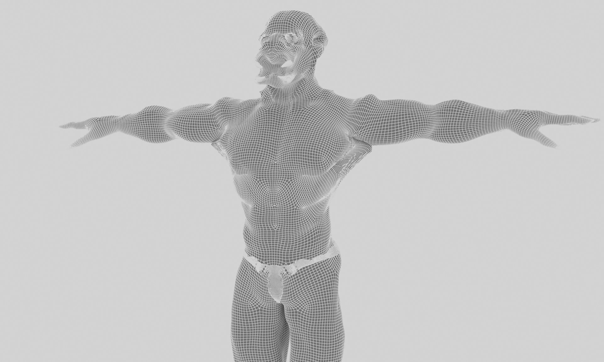 Monster 3 man Low-poly 3D model_9