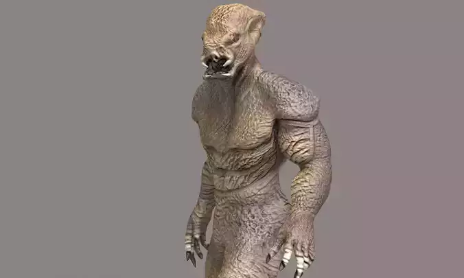 Monster 3 man Low-poly 3D model