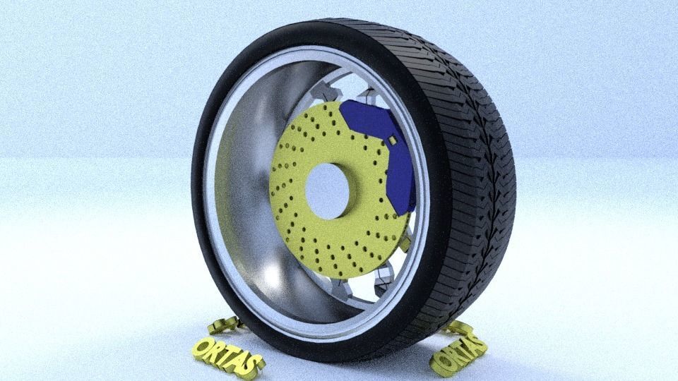 ORTAS CAR RIM 15 GAME READY RIM TIRE AND DISC 3D model_9