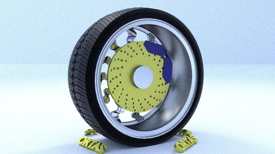 ORTAS CAR RIM 15 GAME READY RIM TIRE AND DISC 3D model_8