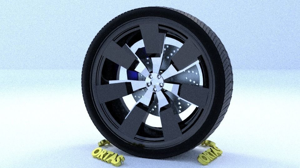 ORTAS CAR RIM 13 GAME READY RIM TIRE AND DISC 3D model_4