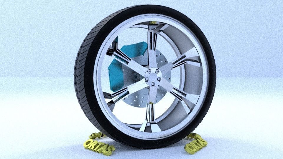 ORTAS CAR RIM 12 GAME READY RIM TIRE AND DISC 3D model_3
