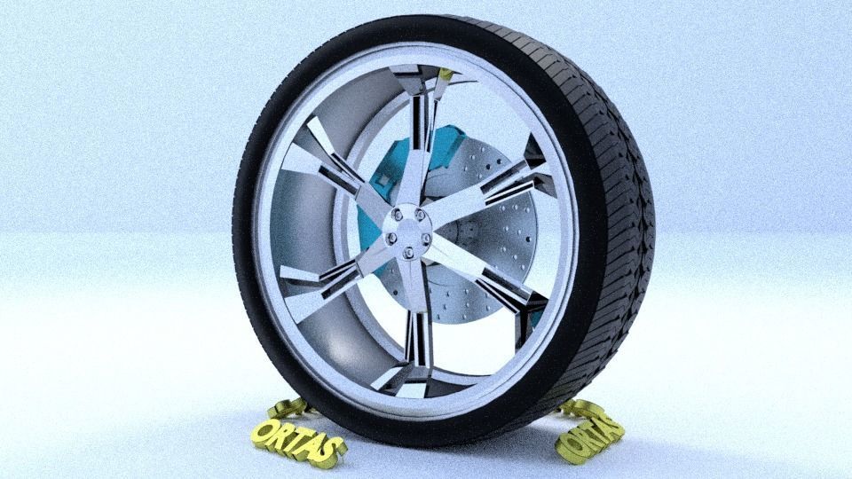 ORTAS CAR RIM 12 GAME READY RIM TIRE AND DISC 3D model_5