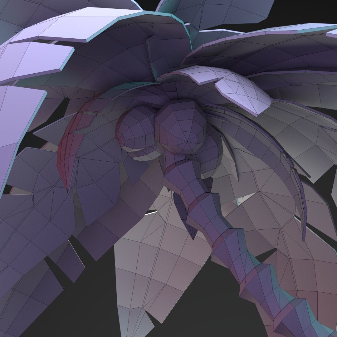 Low Poly Cartoon Palm - 02 Low-poly 3D model_15