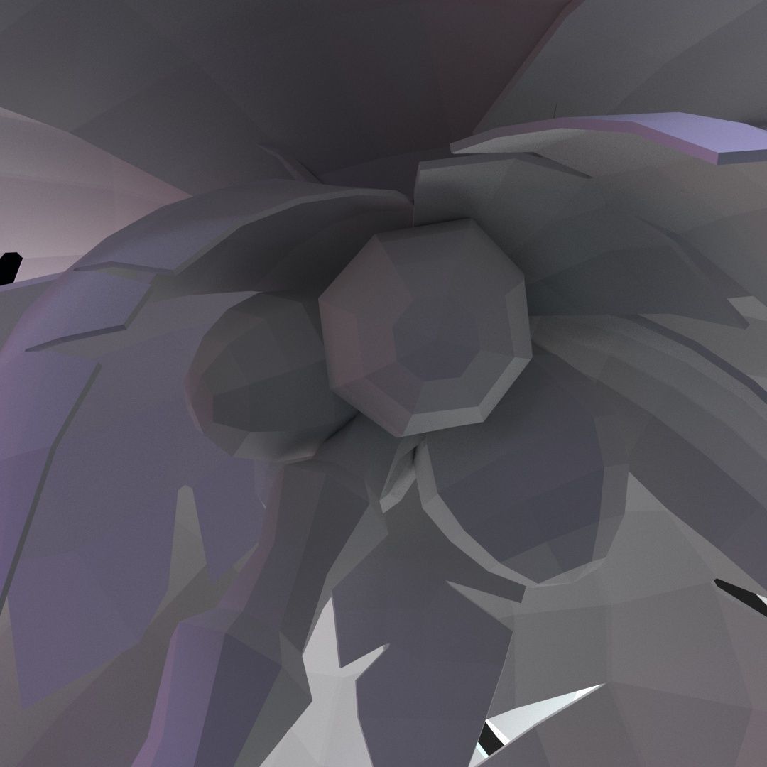 Low Poly Cartoon Palm - 03 Low-poly 3D model_12