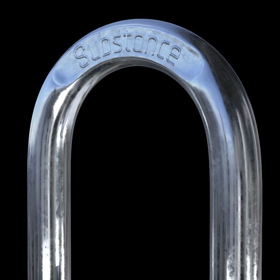 Padlock Low-poly 3D model_7