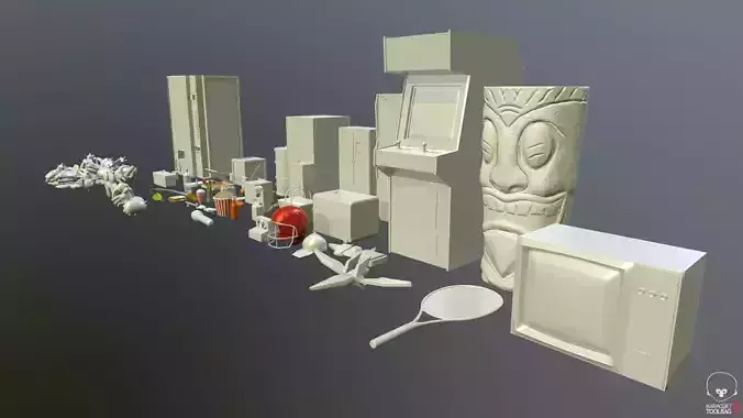 Super Scouts 80s Collectables Pack Low-poly 3D model