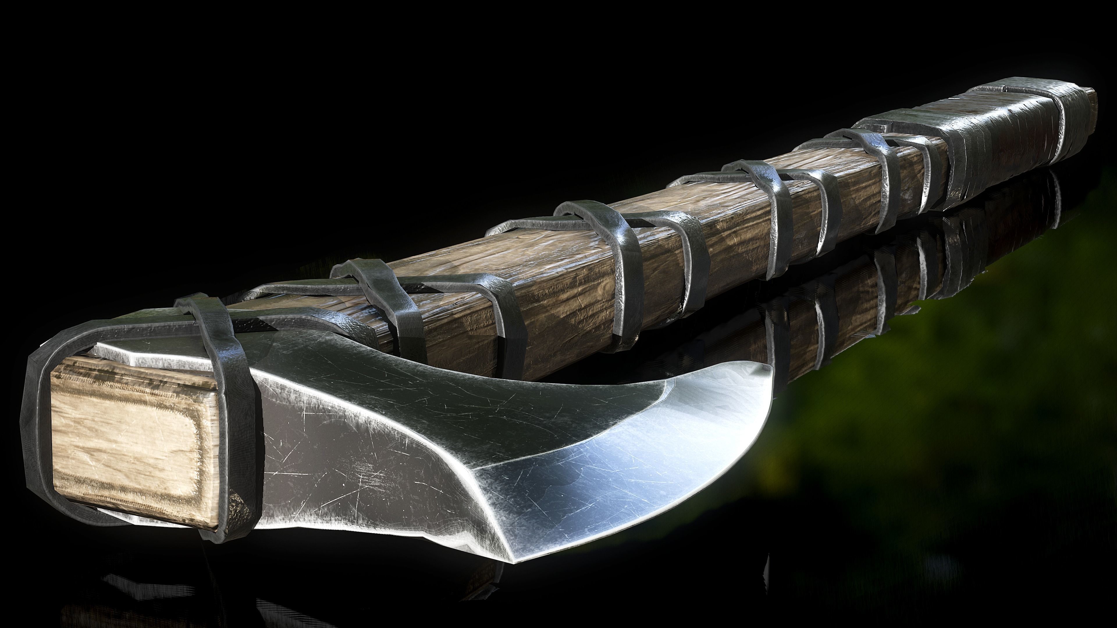 Ragnar Lothbrook Axe Ready for Game Low-poly 3D model_8