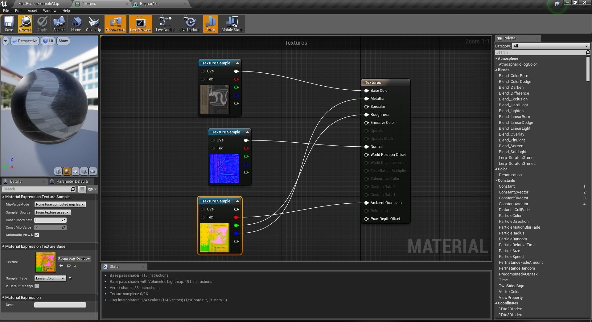 Ragnar Lothbrook Axe Ready for Game Low-poly 3D model_10