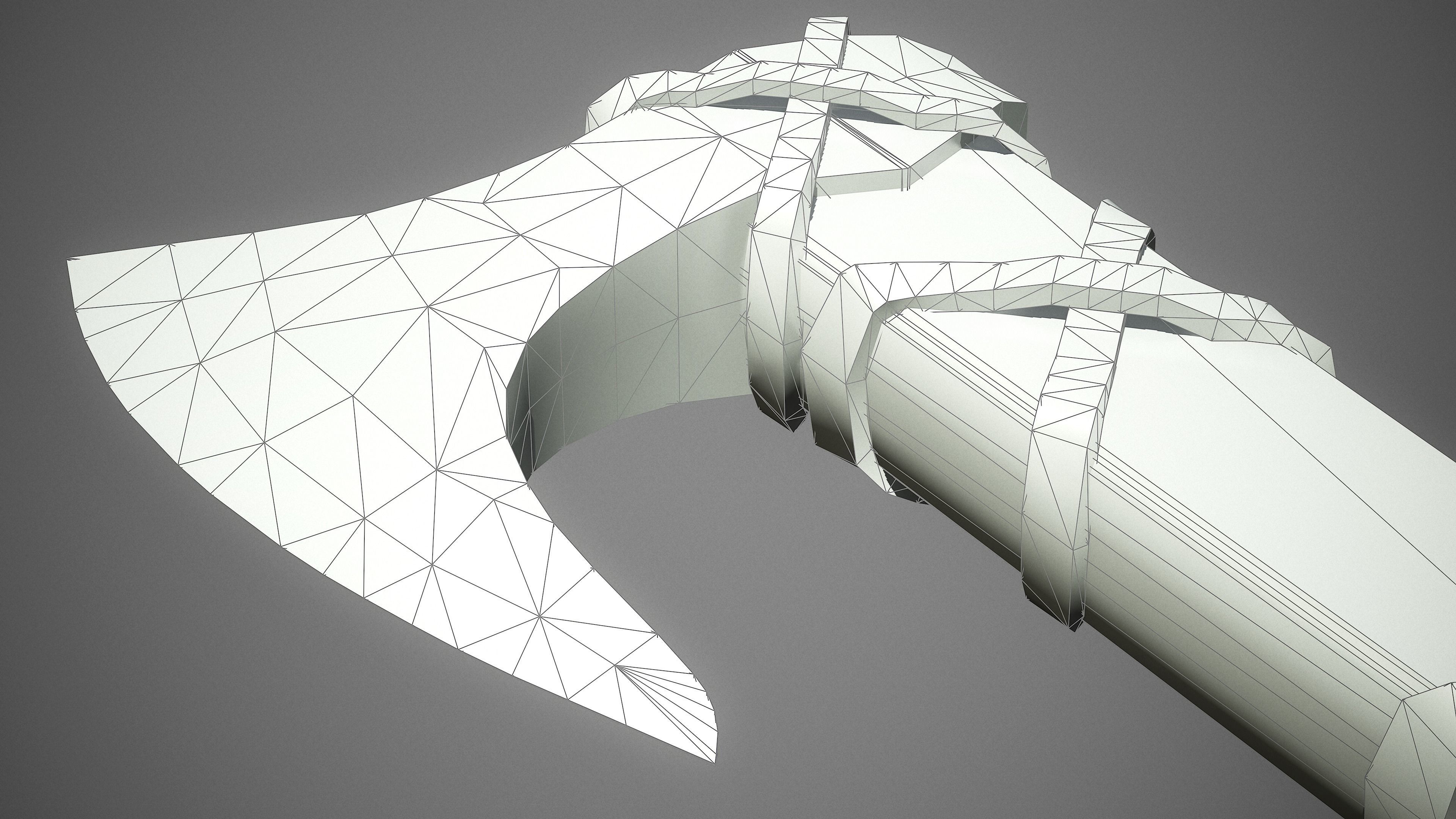 Ragnar Lothbrook Axe Ready for Game Low-poly 3D model_6