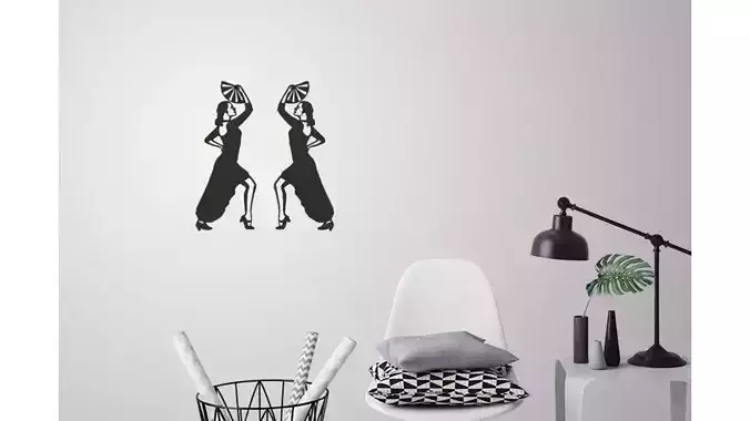 Spanish Flamenco Dancer Wall Art  3D print model