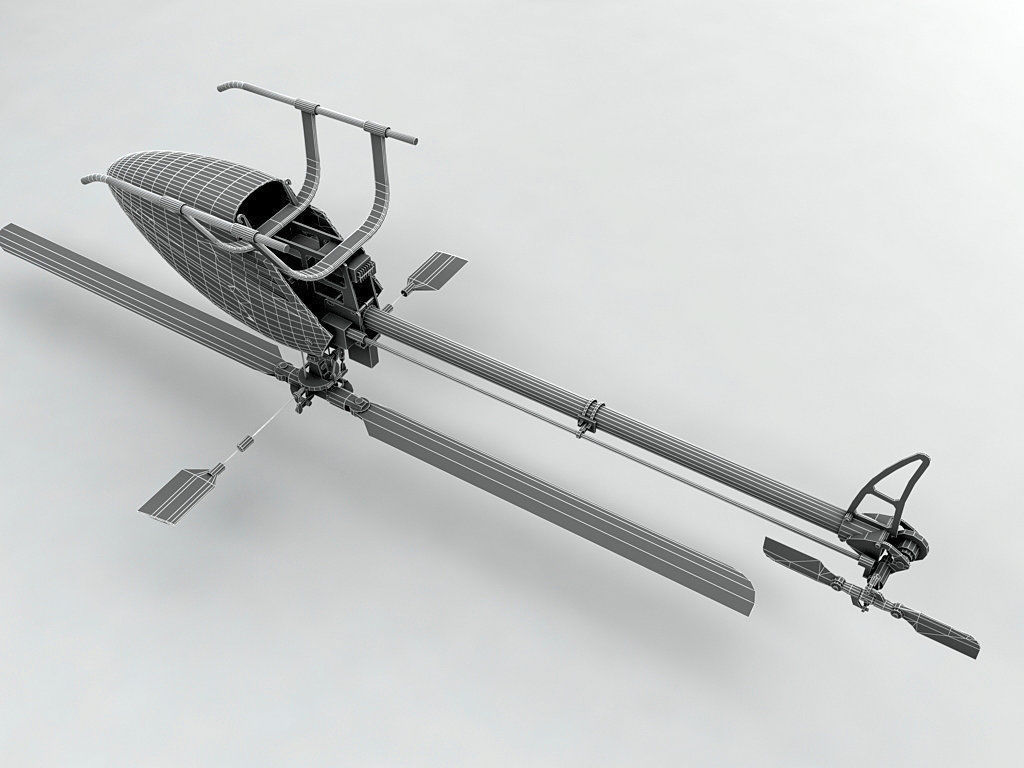 Viper 90 RC Remote Controlled Helicopter Low-poly 3D model_4