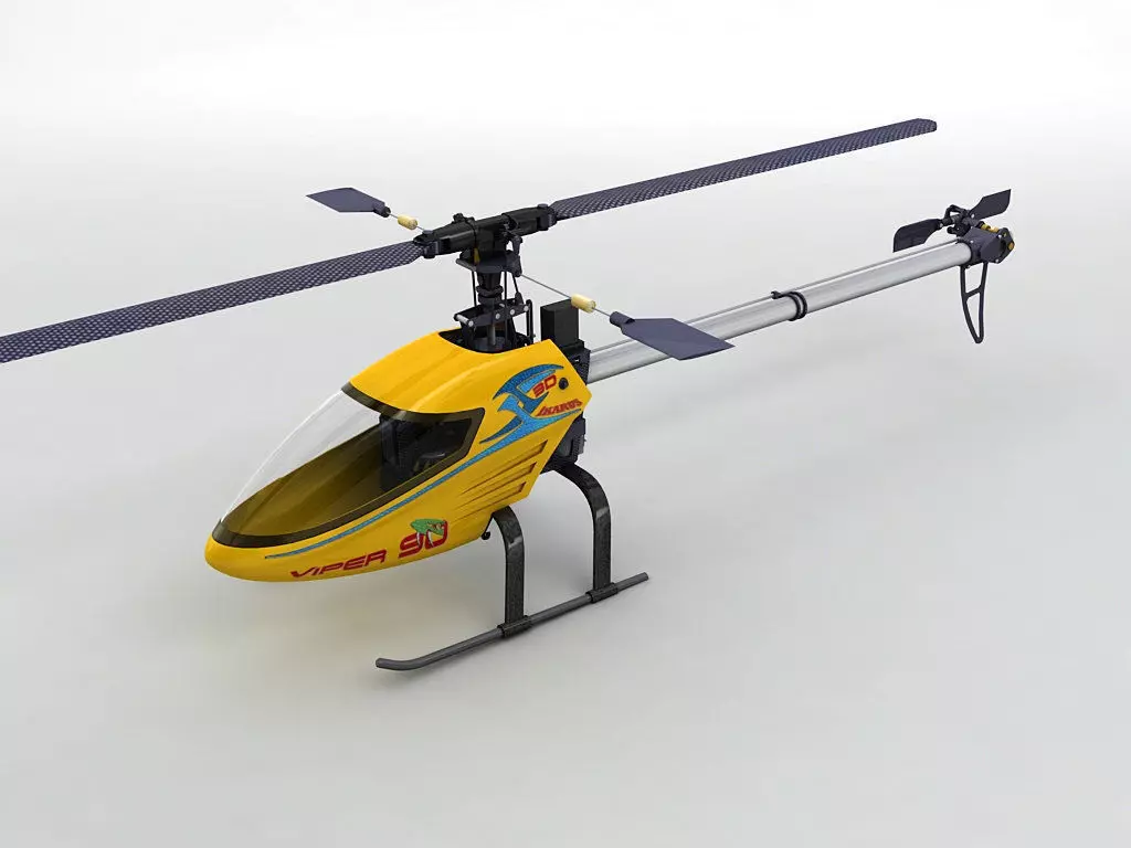 Viper 90 RC Remote Controlled Helicopter Low-poly 3D model_0