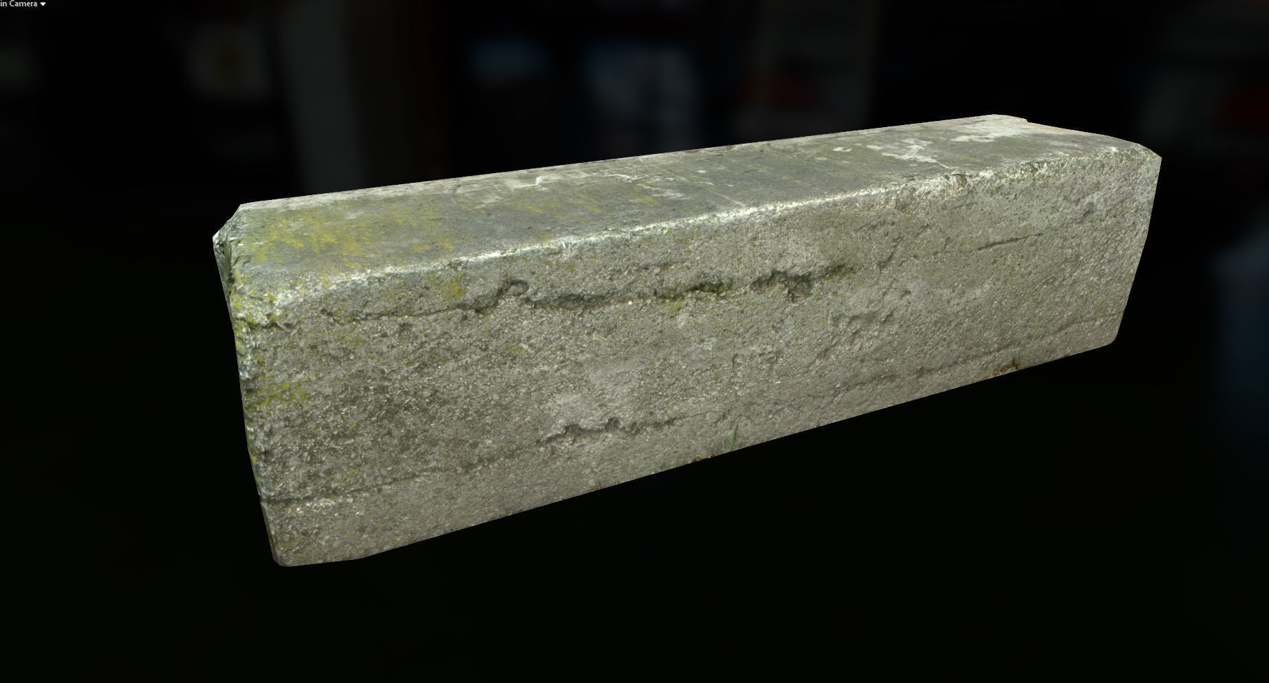 PBR Concrete Block Low-poly 3D model_2