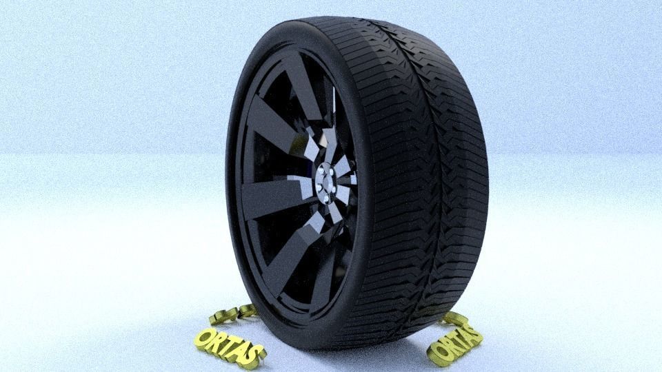 ORTAS CAR RIM 13 AND 14 GAME READY RIM TIRE AND DISC 3D Model Collection_10