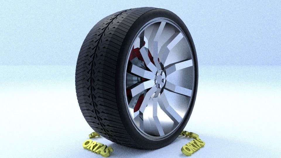 ORTAS CAR RIM 13 AND 14 GAME READY RIM TIRE AND DISC 3D Model Collection_13