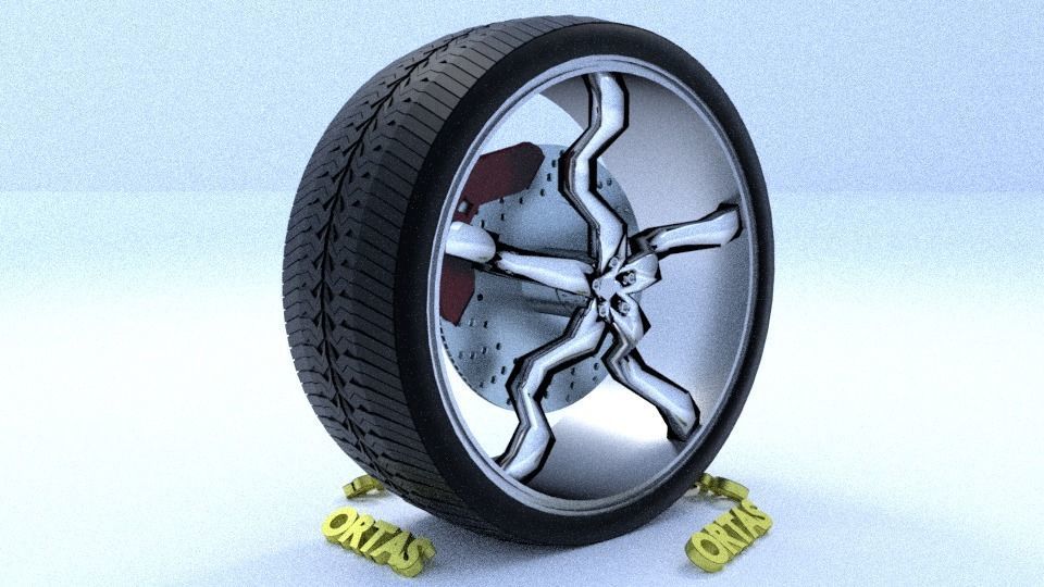 ORTAS CAR RIM 17 AND 18 GAME READY RIM TIRE AND DISC 3D Model Collection_14