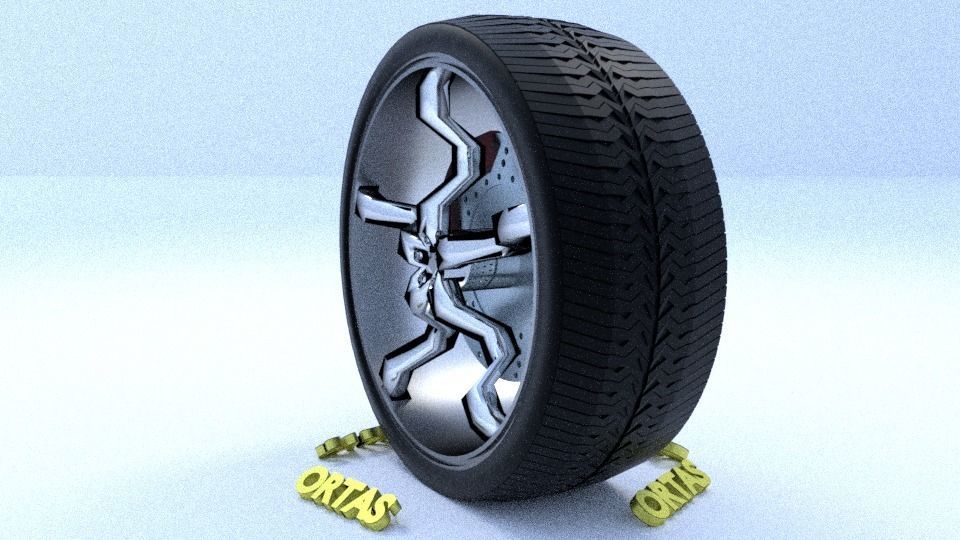 ORTAS CAR RIM 17 AND 18 GAME READY RIM TIRE AND DISC 3D Model Collection_20