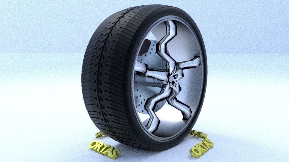 ORTAS CAR RIM 17 AND 18 GAME READY RIM TIRE AND DISC 3D Model Collection_13