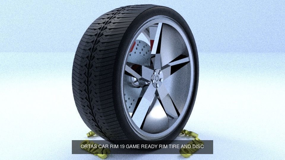 ORTAS CAR RIM 19 AND 20 GAME READY RIM TIRE AND DISC 3D Model Collection_2