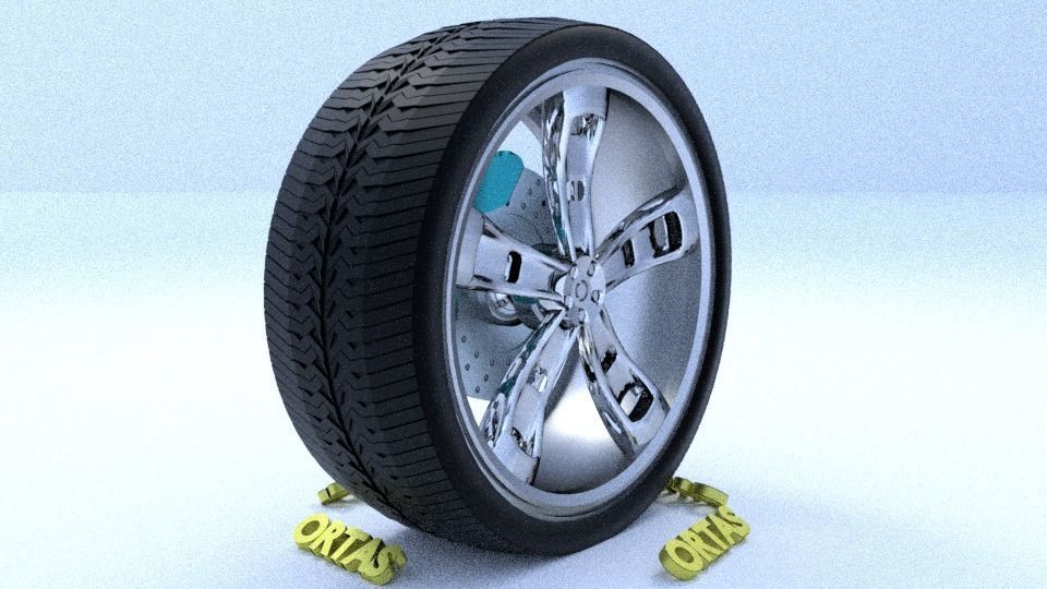 ORTAS CAR RIM 19 AND 20 GAME READY RIM TIRE AND DISC 3D Model Collection_13