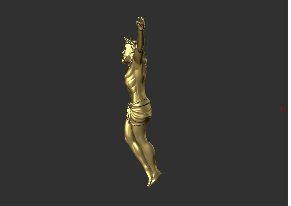 Jesus on cross 3D model_2