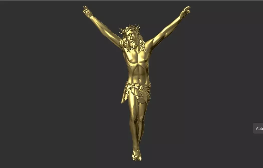 Jesus on cross 3D model_0