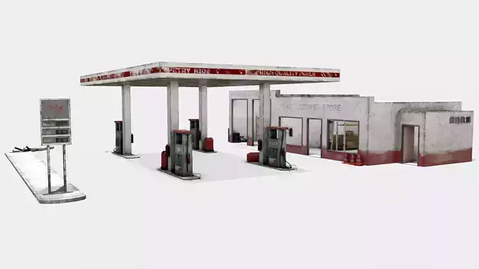 Old Gas Station Abandoned
