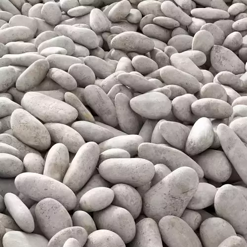 Pebble white road 3D model