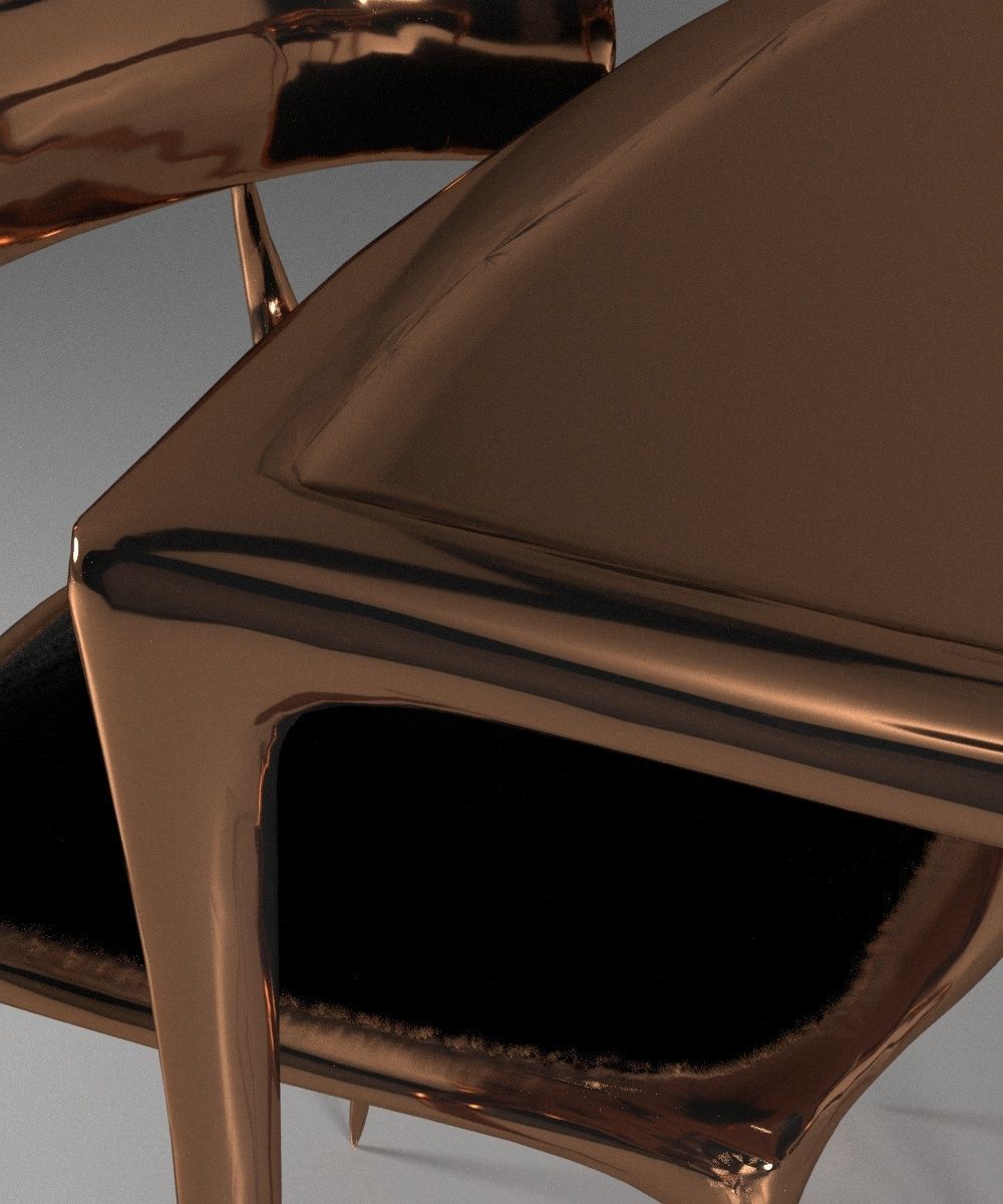 Aria chair and table set designed by Paul Mathieu 3D model_1