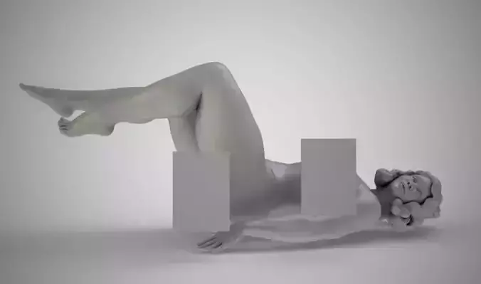 Repose woman laying 3D print model