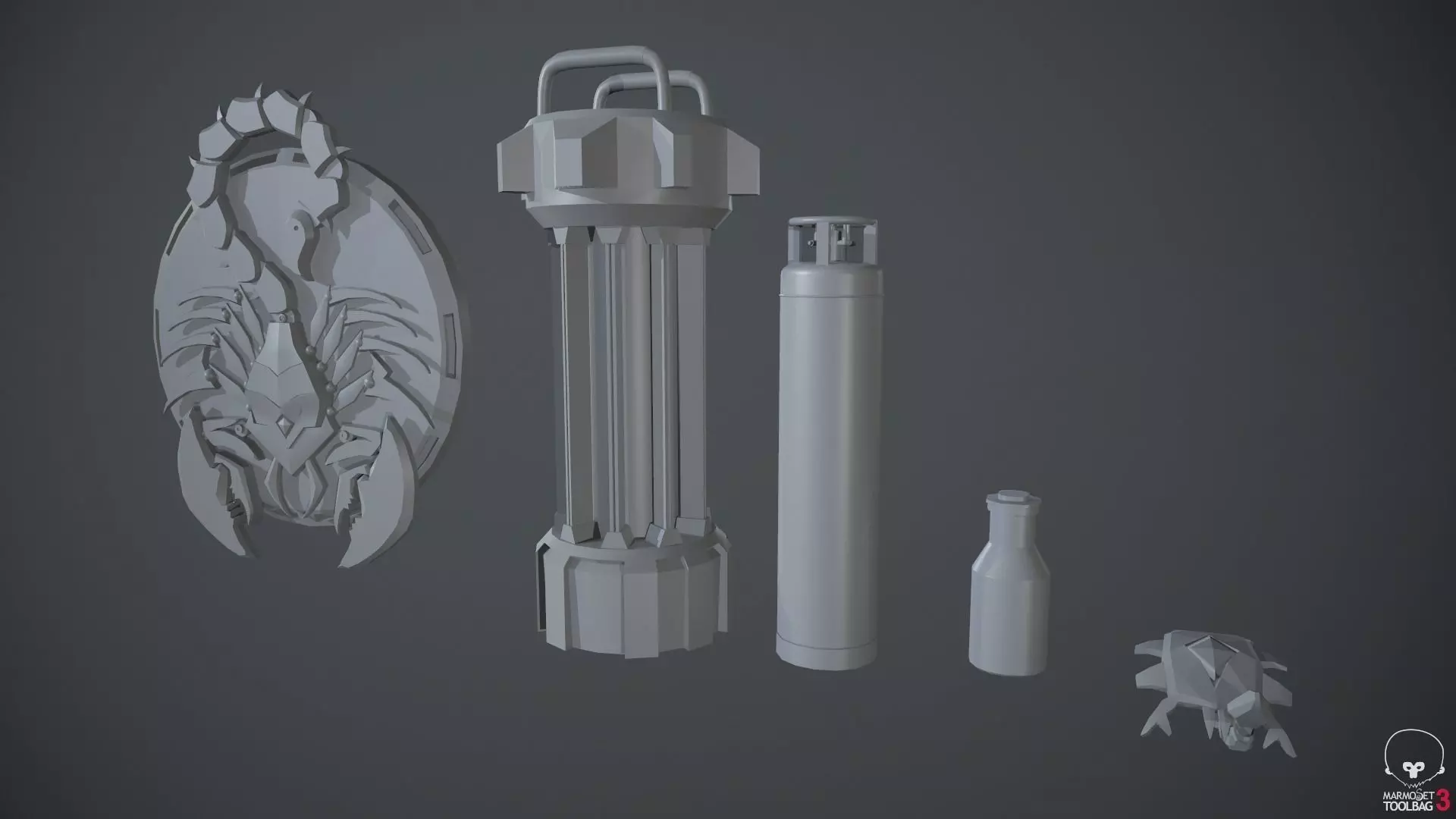 Puzzle Horror Items Low-poly 3D model