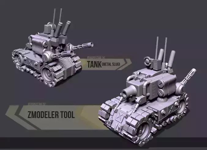 Tank Metal Slug 3D print model