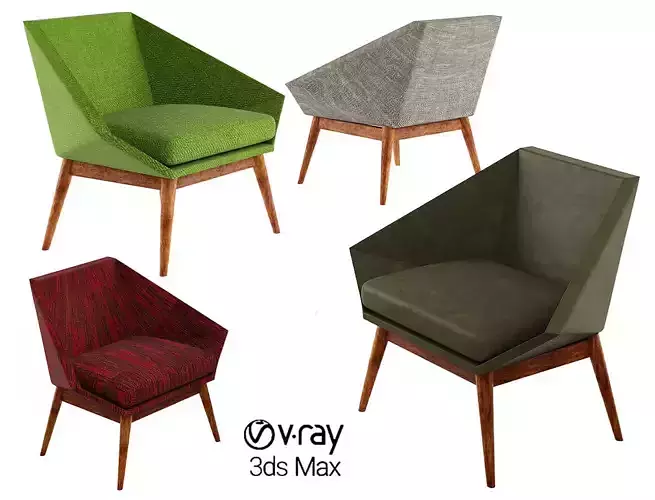 Armchair modern 4 colors Leather and tiles